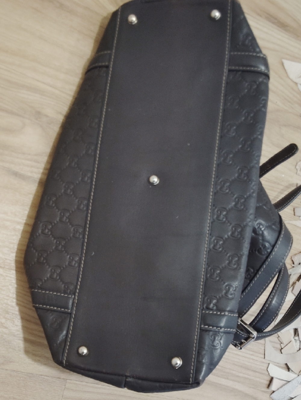 Pre-Loved Gucci Brown Leather Shoulder Bag with Green-Red Web and Gold Hardware - Picture 12 of 12